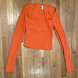 Urban Outfitters orange long sleeved top